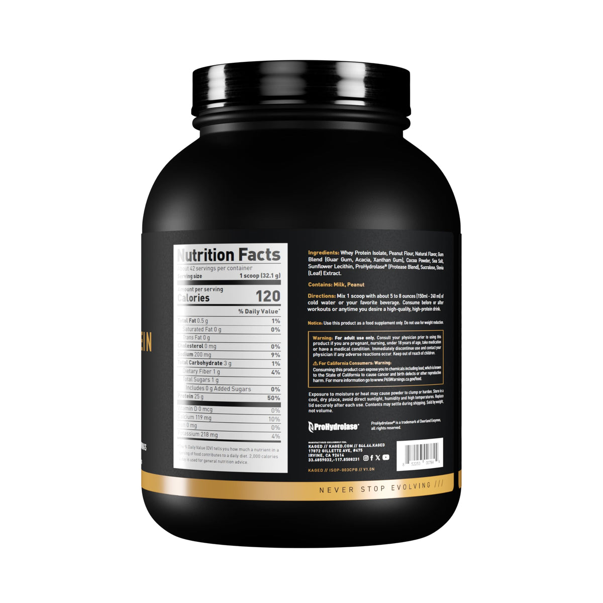 Kaged Whey Protein Isolate Elite Powder | Vanilla | Whey, Casein, & Milk Protein Blend | Post Workout Recovery Drink | Supports Muscle Building | Supplements for Men & Women | 2 lbs