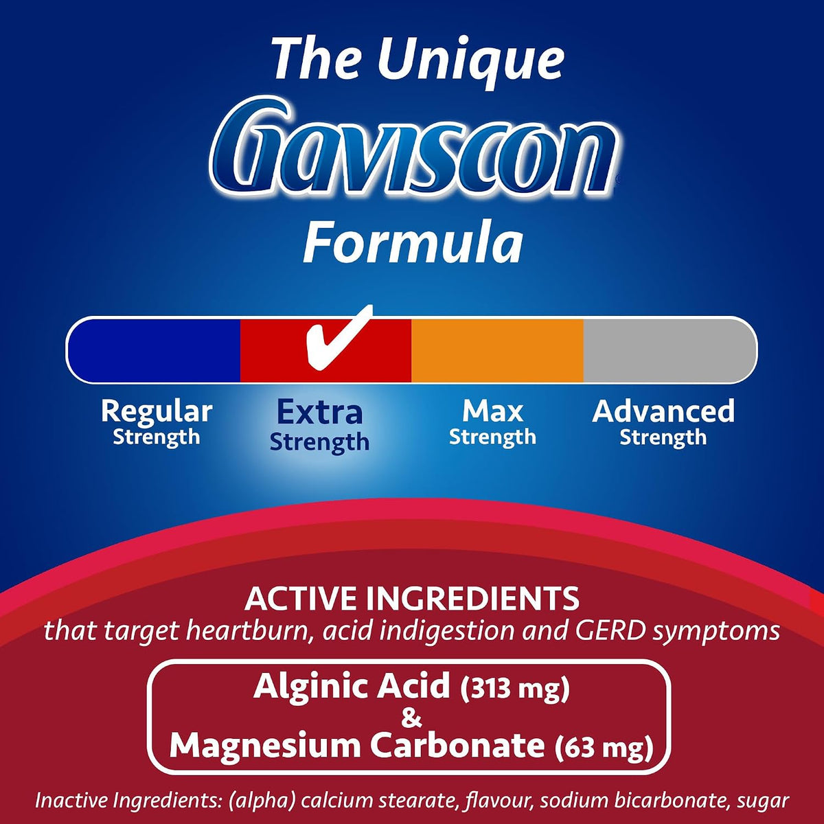 Gaviscon Extra Strength Cherry, 60 Count Chewable Foamtabs