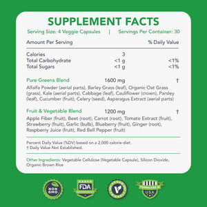 KaraMD Pure Nature | Greens, Fruit and Veggies Supplement | Vitamins, Fiber & Antioxidants | 20 Fruits and Vegetables Supplements for Energy & Digestion | Gluten Free & Vegan Friendly (30 Servings) KaraMDBuy Supplements Australia