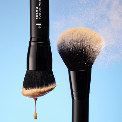 e.l.f. Dual-Ended Cream + Powder Brush, Two-in-One Makeup Brush For Creating A Gorgeous, Airbrushed-looking Complexion, Vegan & Cruelty-free e.l.f.Buy Supplements Australia