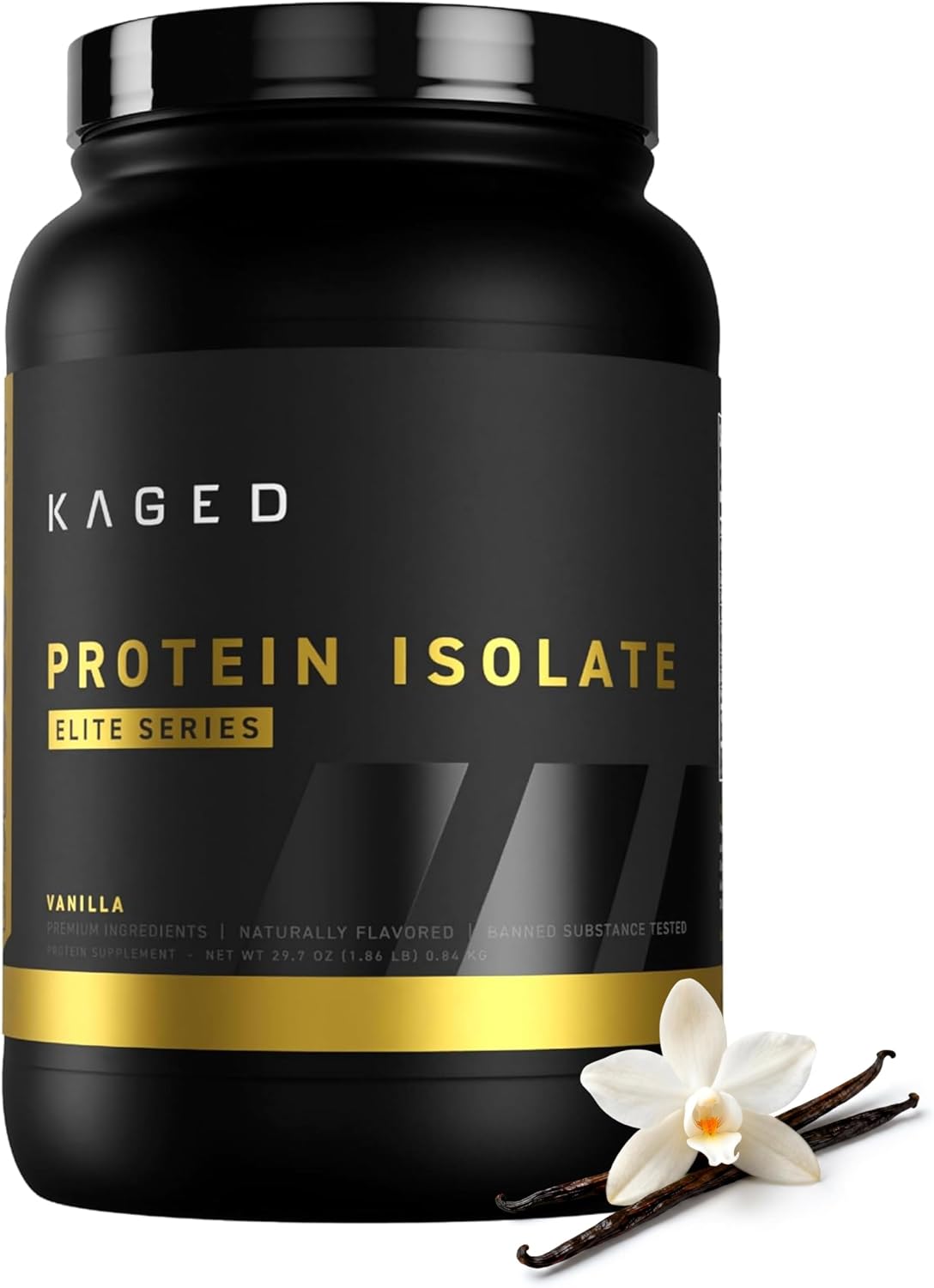 Kaged Whey Protein Isolate Elite Powder | Vanilla | Whey, Casein, & Milk Protein Blend | Post Workout Recovery Drink | Supports Muscle Building | Supplements for Men & Women | 2 lbs