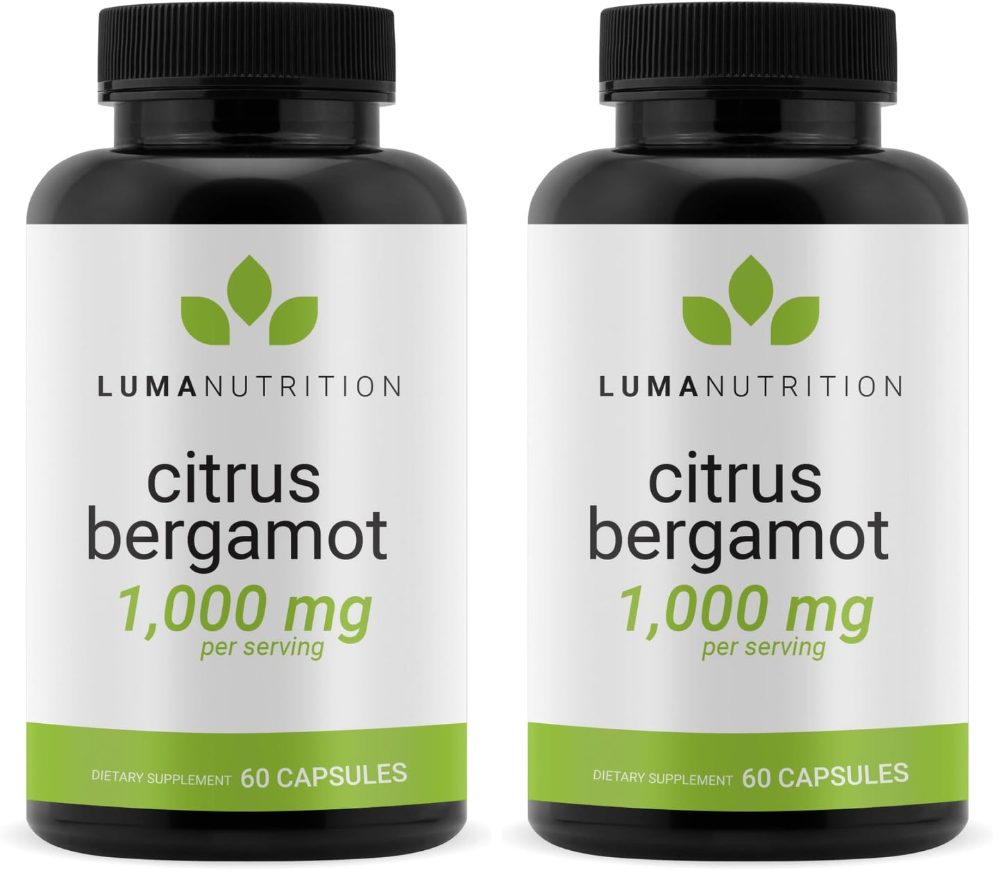 Luma Nutrition Citrus Bergamot 1000mg Per Serving - Citrus Bergamot Supplement - Heart Health Support - Made in the USA - Veteran Owned - 60 Capsules, 30 Servings (Pack of 2)