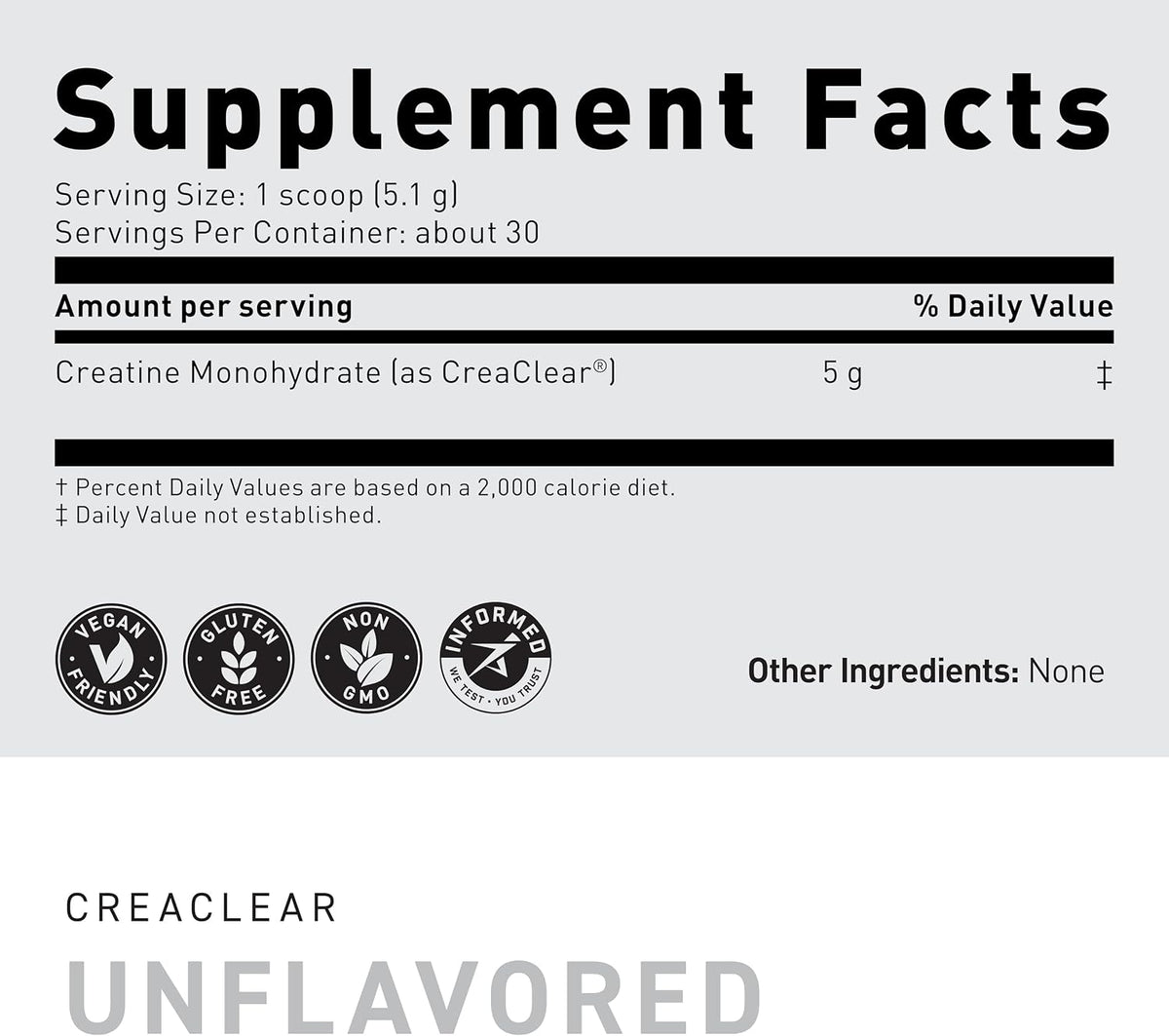 Kaged CreaClear Creatine Monohydrate Powder | Mixes Clear & Dissolves Completely, No Grit | Premium Micronized Creatine for Strength, Performance & Muscle Support | Unflavored | 30 Servings