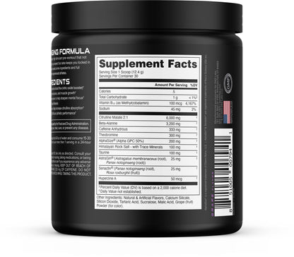 Bucked Up - Woke - HIGH STIM Pre Workout - Best Tasting - Focus Nootropic, Pump, Strength and Growth, 30 Servings (Rocket Pop)