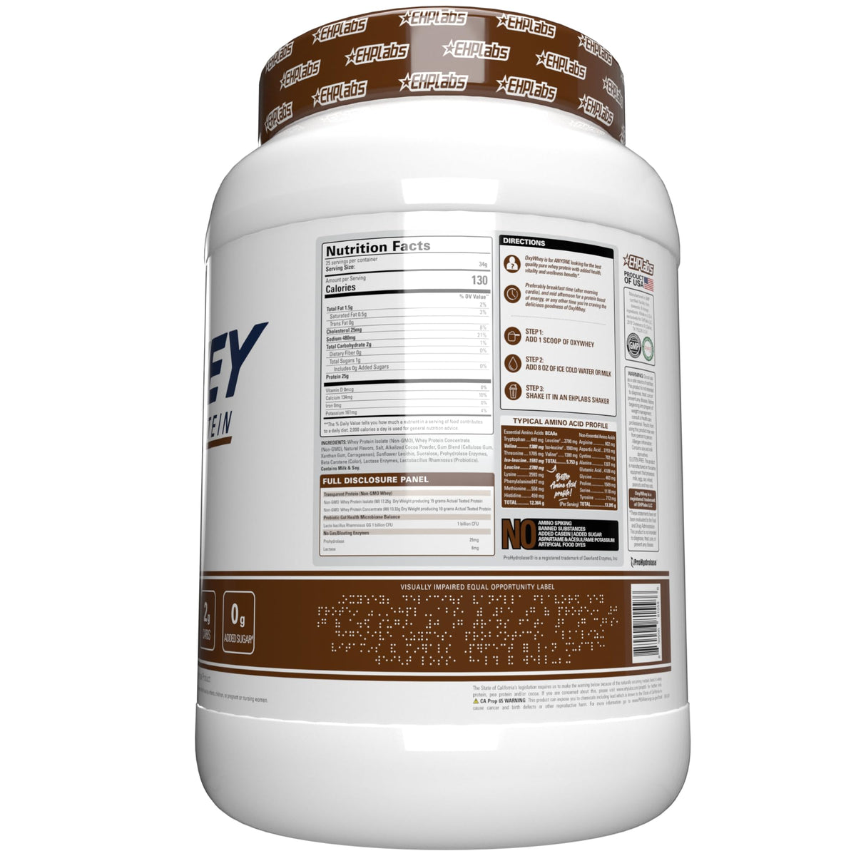 EHP Labs OxyWhey Whey Protein Isolate – 25g High Protein, Low Carb, Sugar Free Meal Replacement – Lean Whey Powder for Muscle Recovery – Non-GMO, Gluten Free – 25 Serves – Vanilla Ice Cream