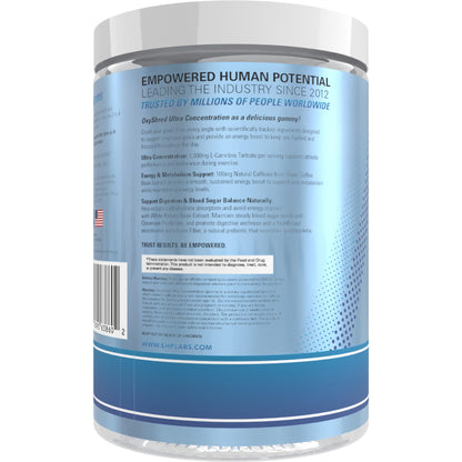 EHP Labs OxyShred Pre Workout Energy Gummies, Strawberry, 60 Servings | 100mg Natural Caffeine, 1000mg L-Carnitine, Vegan & Halal Friendly, No Artificial Colors, Zero Aspartame, HPLC Tested