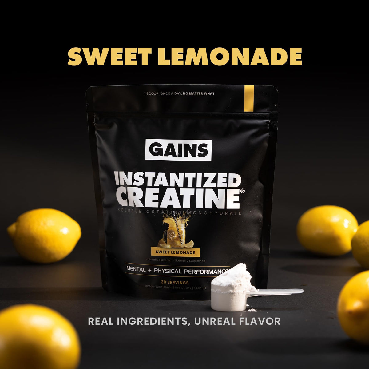 Gains in Bulk Instantized Creatine Monohydrate, Unflavored, 100 Servings