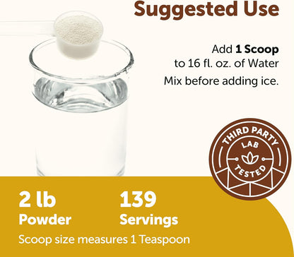 Micro Ingredients Electrolytes Powder, Sugar-Free Lemon Raspberry | 1,000 mg Potassium Per Serving. 139 Servings, 2 lb Bulk Supply, Hydration Drink Mix Powder. 0 Calorie, Keto Friendly. Non-GMO