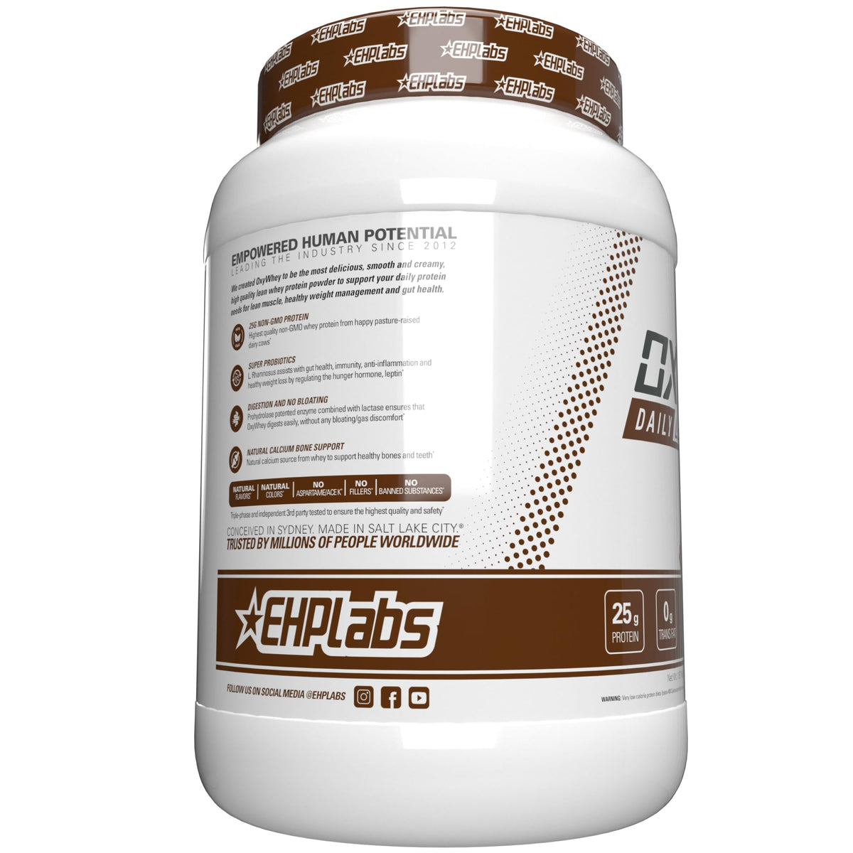 EHP Labs OxyWhey Whey Protein Isolate – 25g High Protein, Low Carb, Sugar Free Meal Replacement – Lean Whey Powder for Muscle Recovery – Non-GMO, Gluten Free – 25 Serves – Vanilla Ice Cream