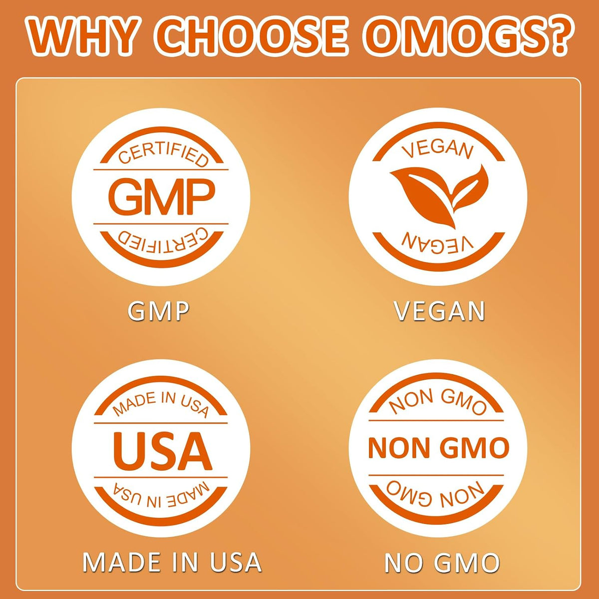 OMOGS Organic Mushroom Complex Extract Powder Blend Lion's Mane, Reishi, Chaga, Cordyceps, Turkey Tail, Support Cognition, Clarity, Focus & Mood, Brain Health, 30 Servings