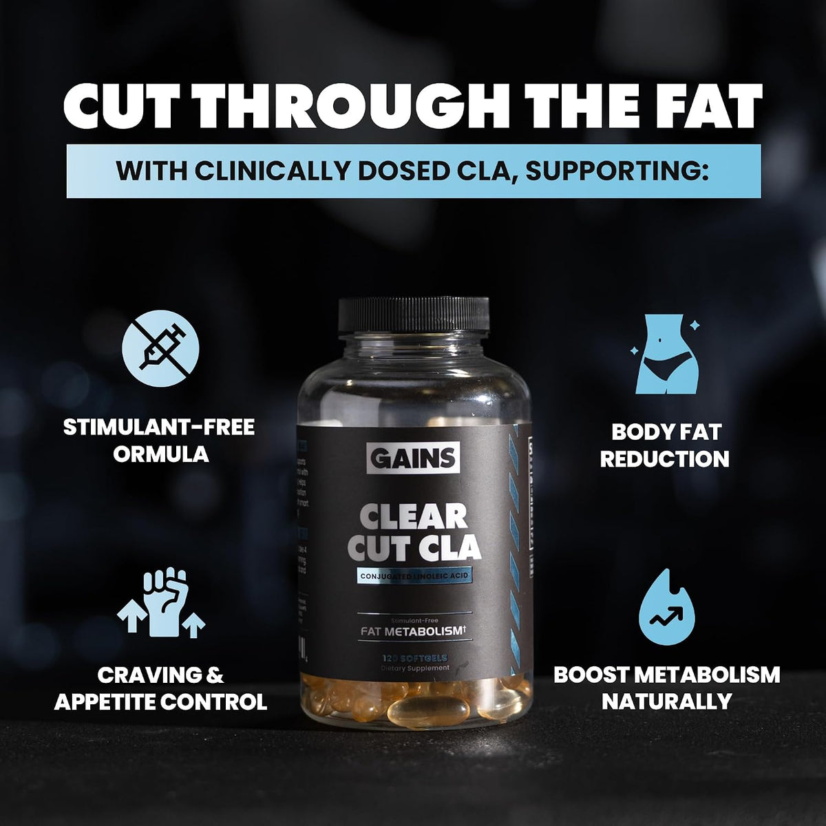 Gains in Bulk Clear Cut CLA 1000mg, 30 Servings