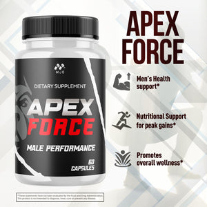 Apex Force Capsules, Official ApexForce Supplement Pills with All Natural Ingredients, Apex Force Maximum Strength Support with Premium Vitamins for Advanced Health & Overall Wellness (60 Capsules) MJOBuy Supplements Australia