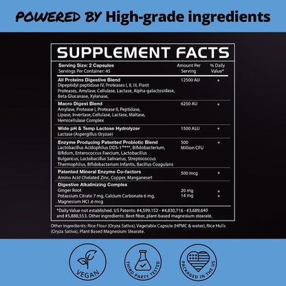 Gains in Bulk Total Digest Digestive Enzymes with Probiotics, 270 Capsules