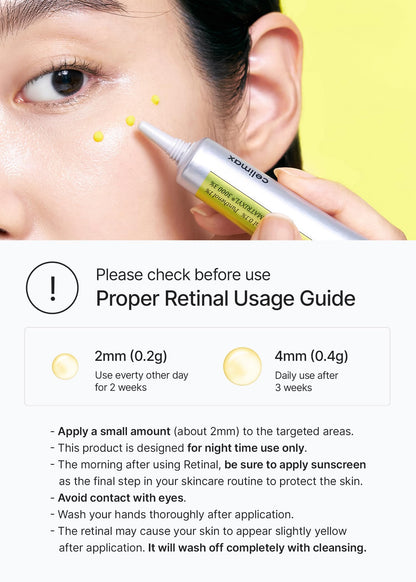 celimax The Vita A Retinal Shot Tightening Booster (Duo Set 15mlx2) | 0.1% Retinal, 3% Matryxyl, High-Strength Retinoid for Anti-Aging, Pore Minimizer