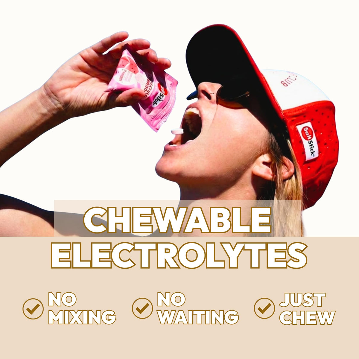 SaltStick Electrolyte FastChews Chewable Tablets, Lemon Lime, 120 count, 12 packets of 10 tablets each