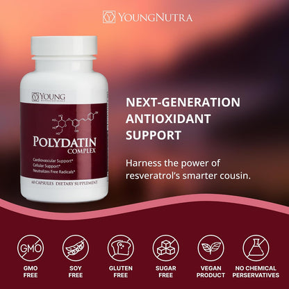 Mirica YoungNutra Polydatin Complex with Resveratrol- High Absorption - 60 Capsules