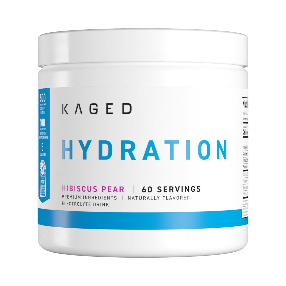 Kaged Sugar Free Hydration | 5 Key Electrolytes | Coconut Water | Tastes Amazing | 60 Servings