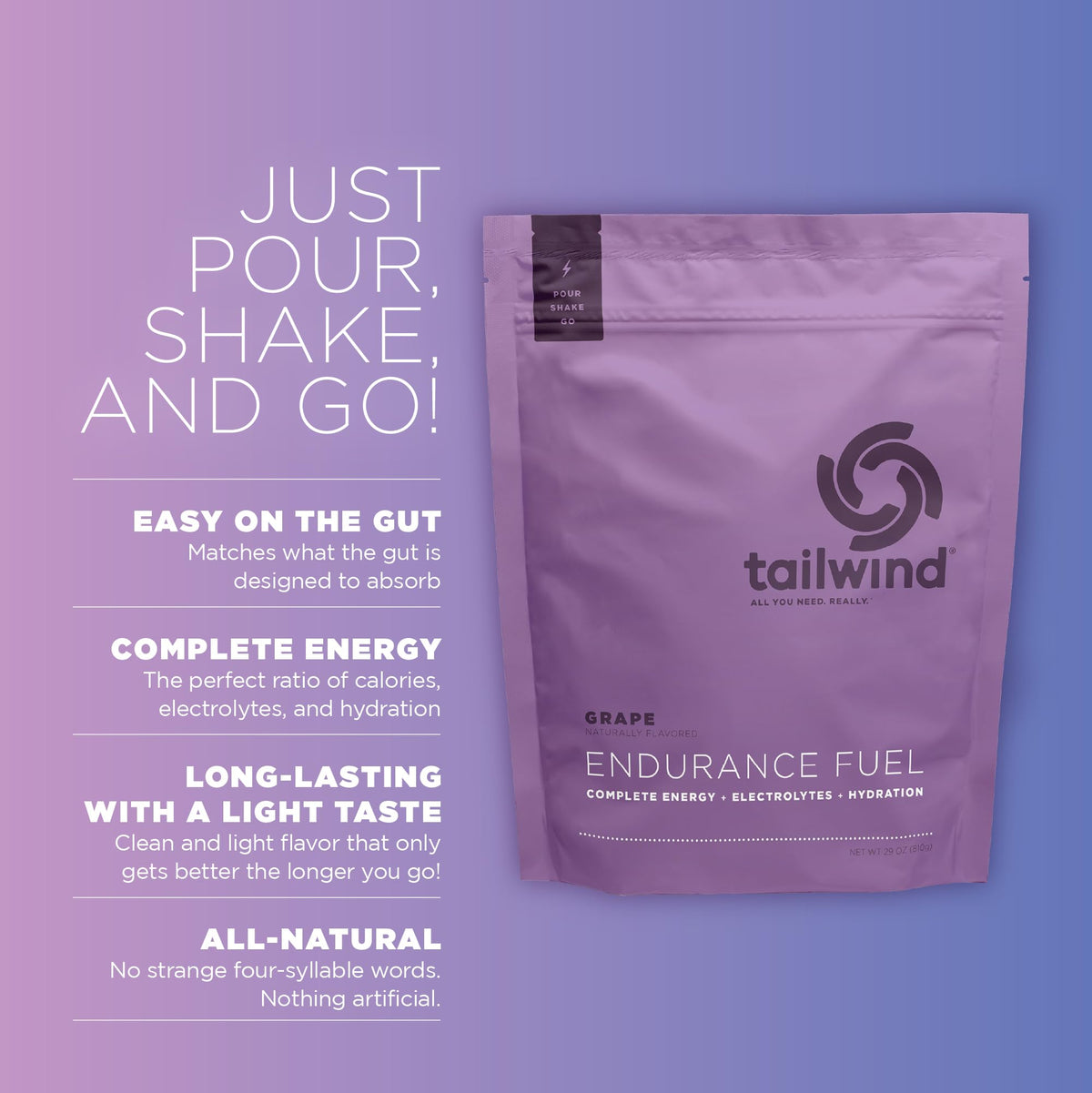 Tailwind Nutrition Endurance Fuel, Dauwaltermelon, 50-Serving Bag