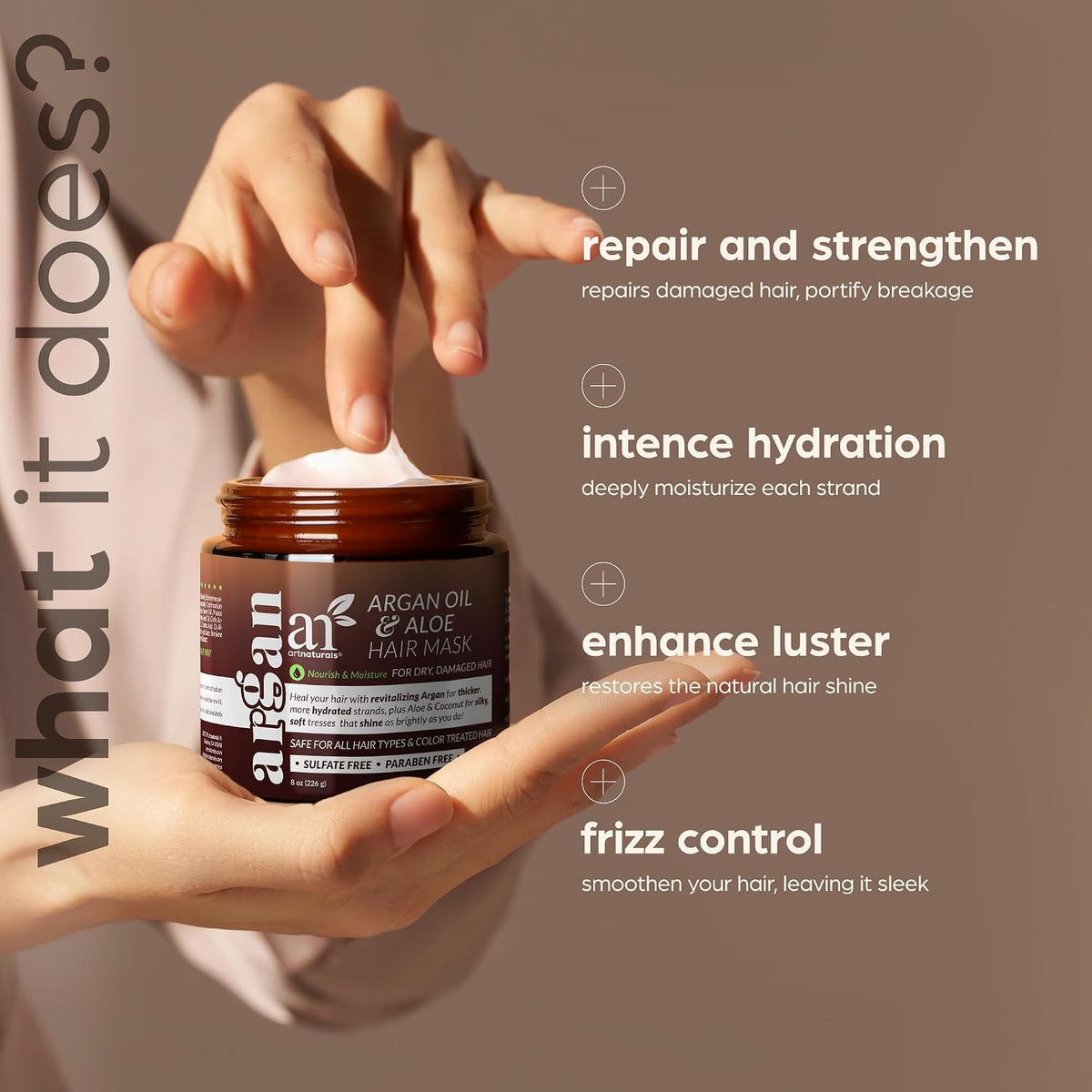 Artnaturals Argan Hair Mask with Keratin, 8 oz
