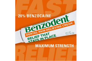 Benzodent Dental Pain Relieving Cream, 1 Ounce - Pack of 3 BenzodentBuy Supplements Australia