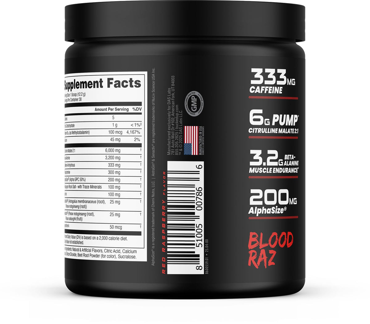 Bucked Up - Woke - HIGH STIM Pre Workout - Best Tasting - Focus Nootropic, Pump, Strength and Growth, 30 Servings (Rocket Pop)