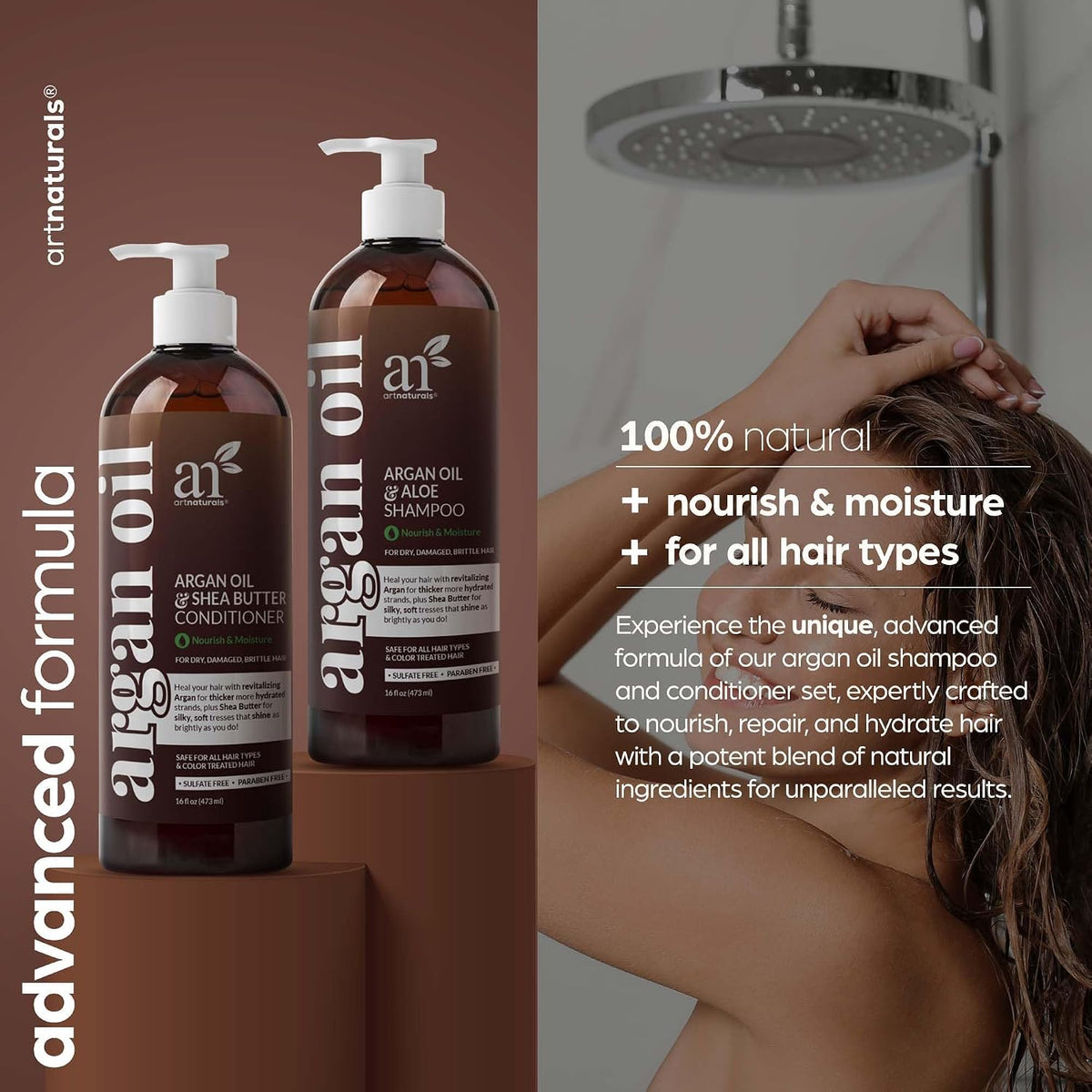 ArtNaturals Argan Oil Shampoo & Conditioner Set, 16 fl oz