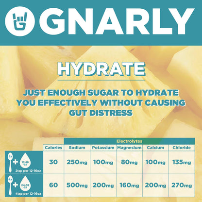 Gnarly Nutrition Hydrate Electrolyte Powder – Orange Pineapple Exercise Hydration Drink Mix – NSF Sport Certified – Electrolyte Solution, Performance & Recovery – Orange Pineapple, 14.10 oz