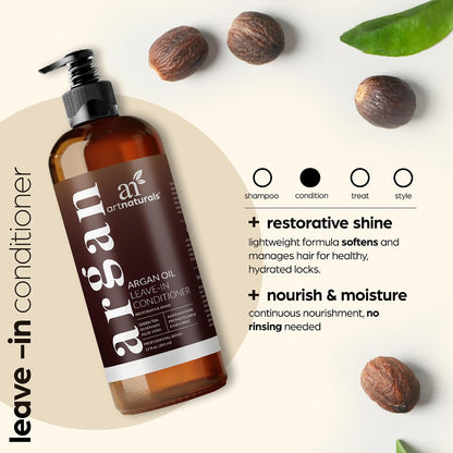 Artnaturals Argan Oil Leave-In Conditioner, 12 fl oz