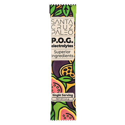 Santa Cruz Paleo Electrolyte Powder Sticks, Acai, Magnesium, Potassium, 12 Servings