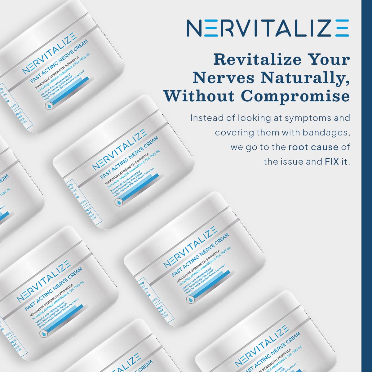 Nervitalize Fast Acting Nerve Pain Relief Cream Maximum Strength Formula - 3 fl oz - Helps Provide Neuro Pain Relief and Deep Nerve Nourishment to Support Normal Nerve Function - Made in The USA NervitalizeBuy Supplements Australia