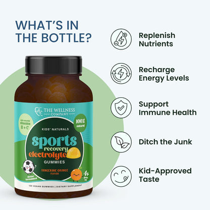 Kids Naturals Sport Recovery Gummies – Daily Wellness Support | 120ct (2 Month Supply)