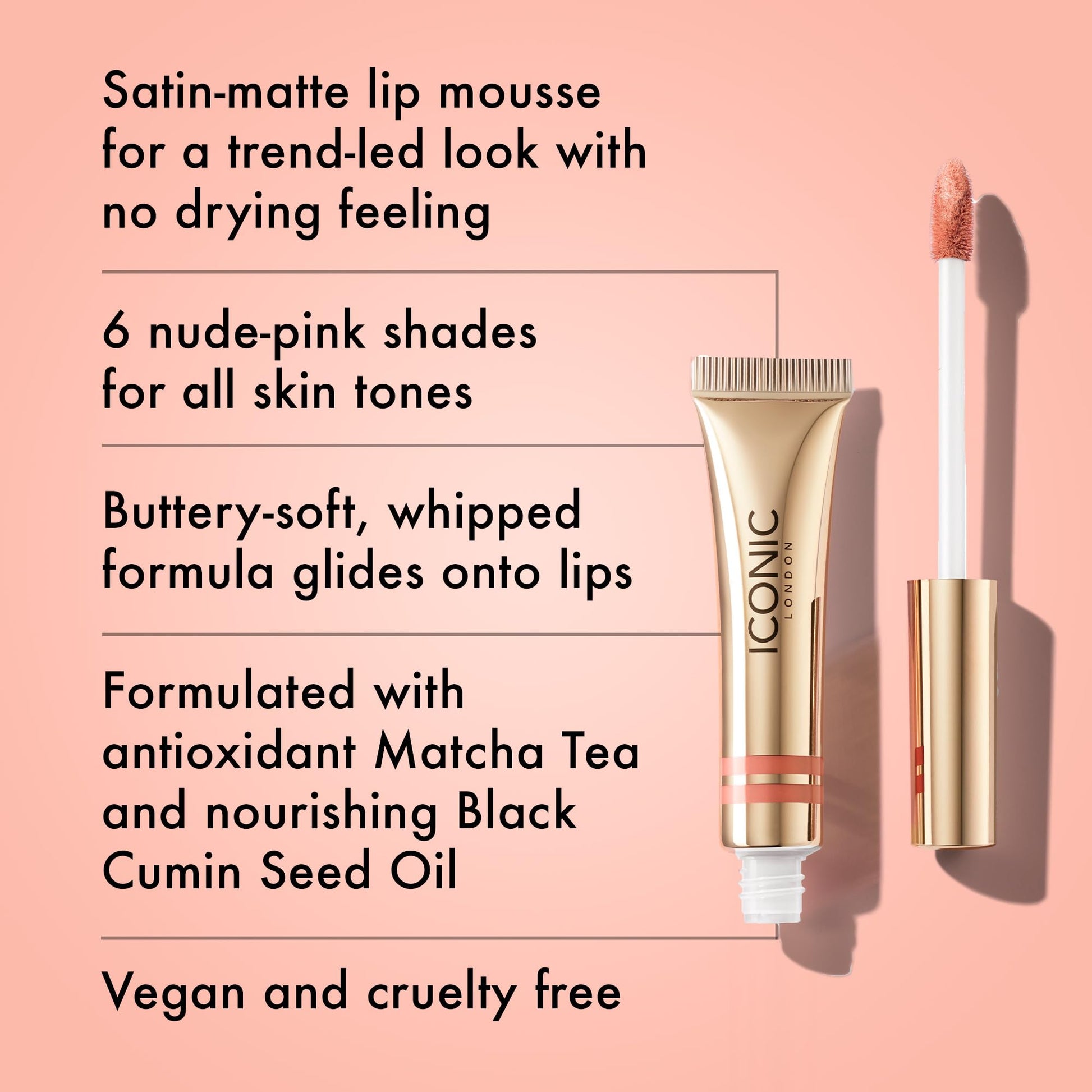 ICONIC LONDON Cloud Kiss Matte Lip Mousse | Matte Liquid Lip Colour, Cruelty-Free, Vegan Makeup, Show Off ICONIC LONDON buy supplements Au