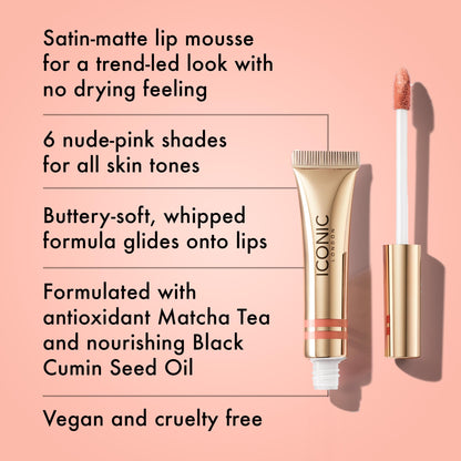 ICONIC LONDON Cloud Kiss Matte Lip Mousse | Matte Liquid Lip Colour, Cruelty-Free, Vegan Makeup, Show Off ICONIC LONDON buy supplements Au