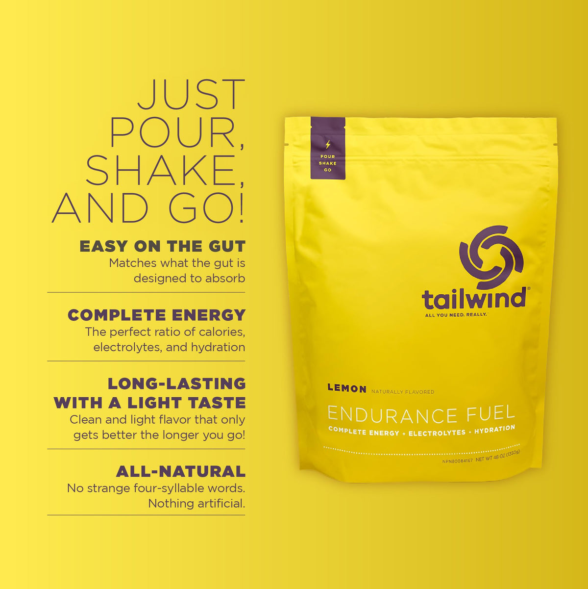 Tailwind Nutrition Endurance Fuel, Dauwaltermelon, 50-Serving Bag