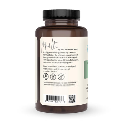 Mind Lift – Lithium, Ashwagandha, DHA & GABA for Mood & Stress, 120ct