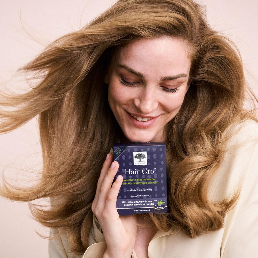 NEW NORDIC Hair & Eye Support Tablets Bundle, Hair GRO Natural Hair Growth and Blue Berry Eye Vitamin Supplements NEW NORDICBuy Supplements Australia