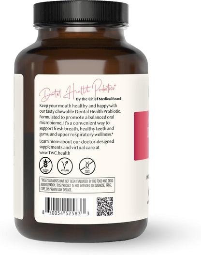 Dental Health Probiotic,15 Billion CFU & Xylitol, 60 Chewable Tablets