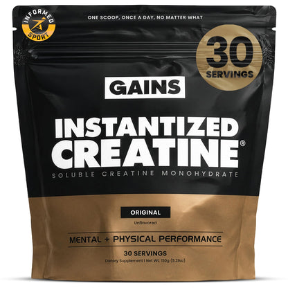 Gains in Bulk Instantized Creatine Monohydrate, Unflavored, 100 Servings