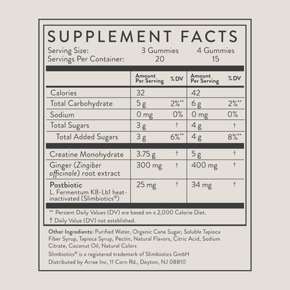 Creatine Gummies for Women, Muscle & Strength, No Bloat, Mixed Berry, 90 ct