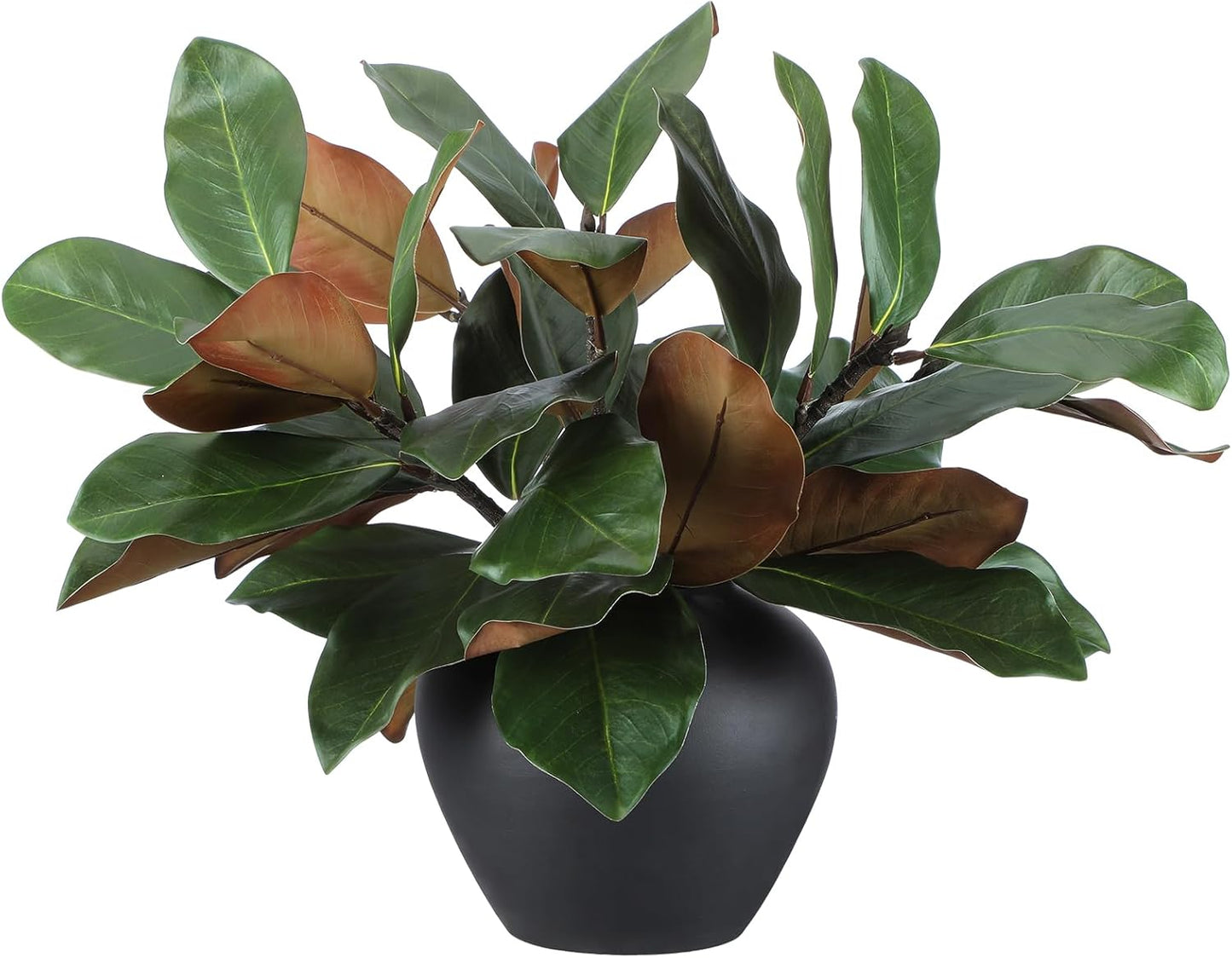 Thiccywoov 6 Pcs Magnolia Artificial Leaves Branches 3D Magnolia Pick Faux Stems Twigs Realistic Touch Faux Greenery Table