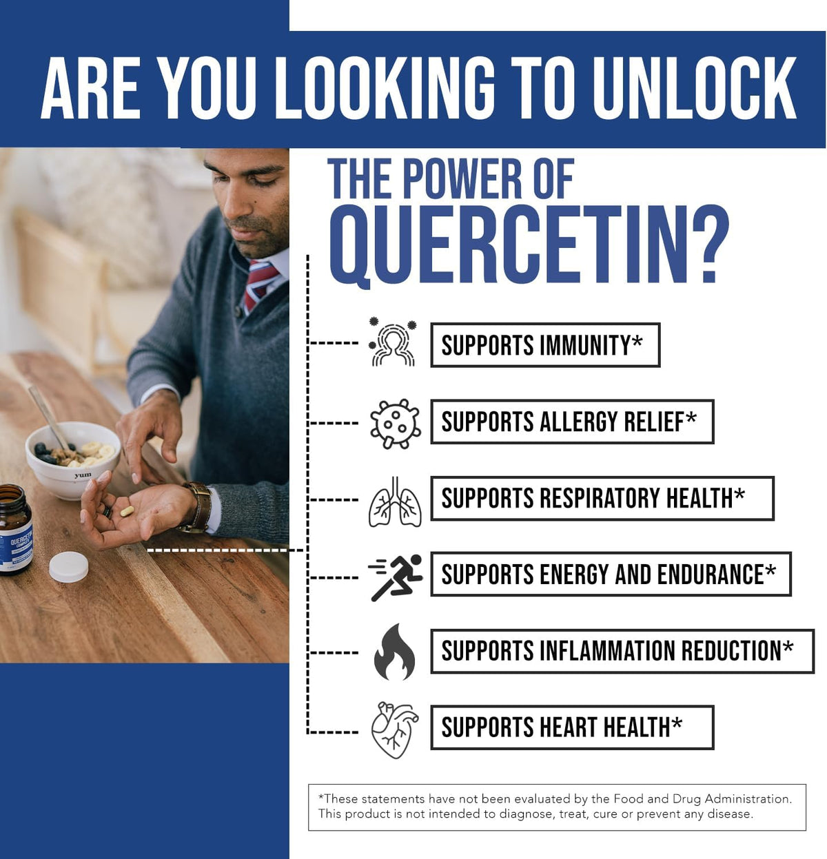 Quercetin Complete® Quercetin Phytosome with 50X Higher Absorption, Clinically Proven & Patented Quercefit – Most Effective Form of Quercetin – Enhanced with Bromelain, Zinc & Vitamin C (60 Capsules)