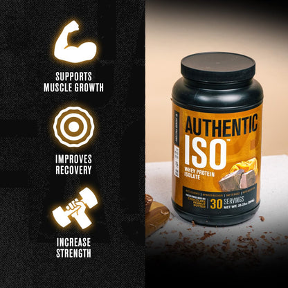 Jacked Factory Authentic ISO Grass Fed Whey Protein Isolate Powder - Low Carb, Non-GMO Muscle Building Protein w/No Fillers, Post Workout Recovery, Chocolate Peanut Butter - 25 Servings