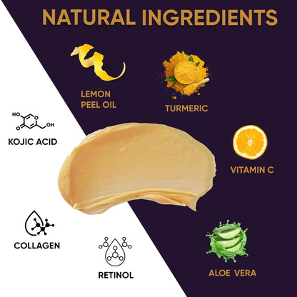 VALITIC Vitamin C & Turmeric Clay Mask - Dark Spot Corrector with Kojic Acid, Hyaluronic Acid & Retinol - Skin Care Routine for Minimizing Pores & Blackheads