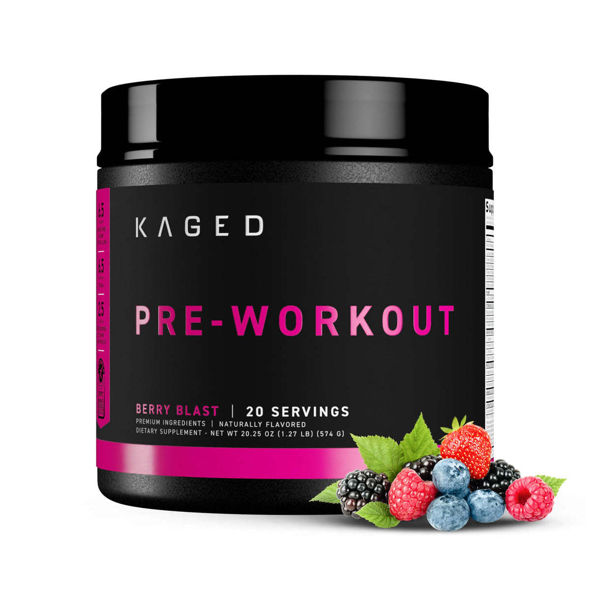 Kaged Original Pre Workout Powder | Fruit Punch | Pre-Workout with Creatine, Beta Alanine, L-Citrulline, BCAAs | 274 mg Caffeine | Pre Supplements for Men & Women | 20 Servings