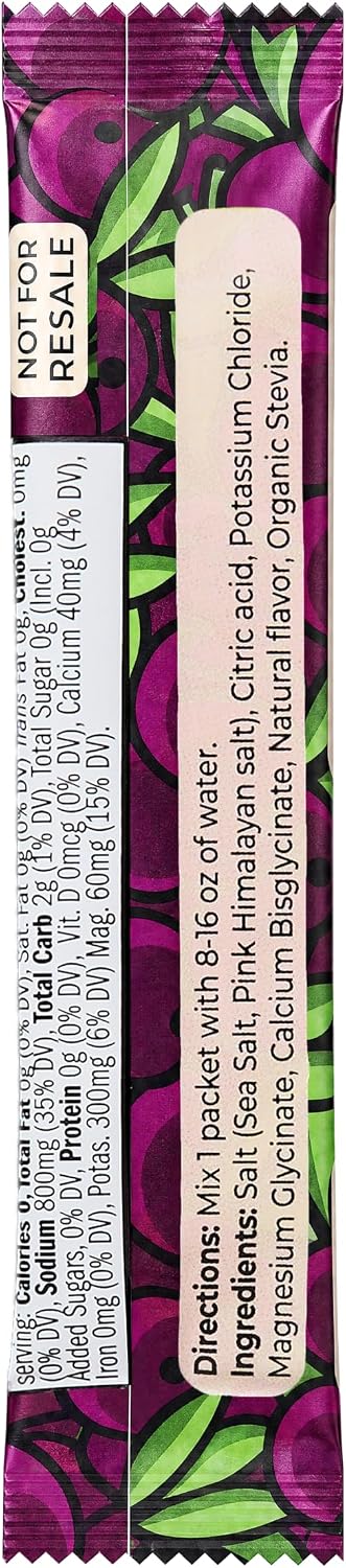 Santa Cruz Paleo Electrolyte Powder Sticks, Acai, Magnesium, Potassium, 12 Servings