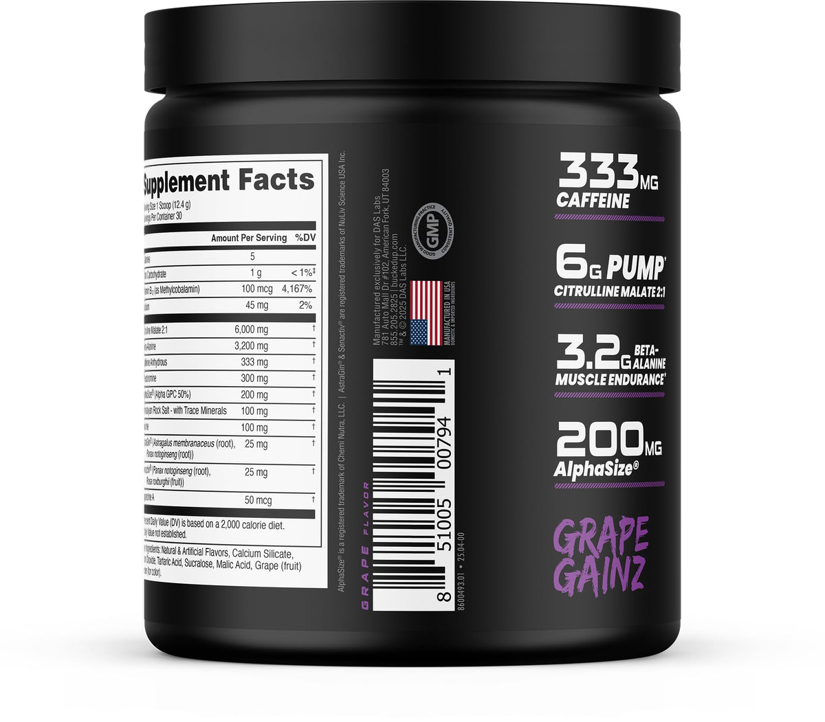 Bucked Up - Woke - HIGH STIM Pre Workout - Best Tasting - Focus Nootropic, Pump, Strength and Growth, 30 Servings (Rocket Pop)