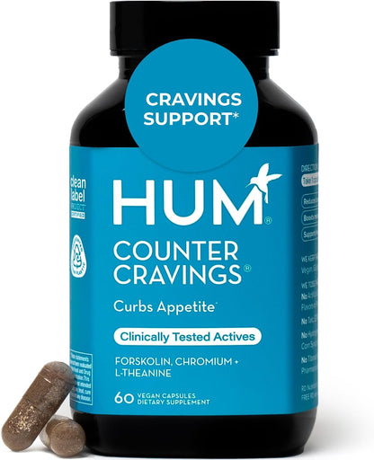 HUM Counter Cravings Chromium & L-Theanine, Appetite Support, 60 Count
