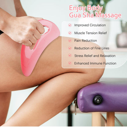 AICNLY Large Gua Sha Massage Tool, Lymphatic Drainage Massager, Muscle Scraping Massage Tools, Body Sculpting Anti Cellulite Tools for Man and Women (Pink) AICNLY buy supplements Au