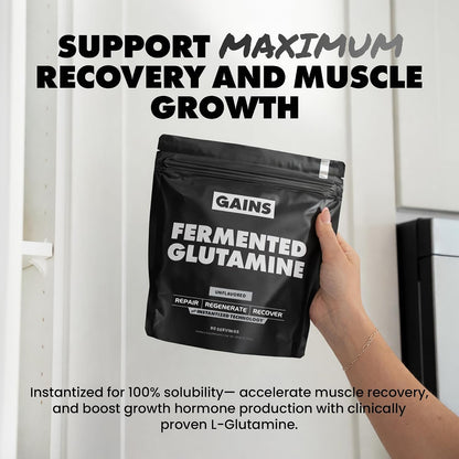 Gains in Bulk L-Glutamine Powder, Unflavored, 90 Servings