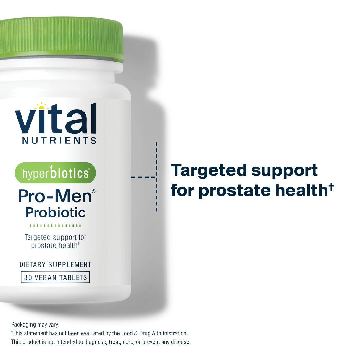 Hyperbiotics Vital Nutrients Pro Men Probiotics | Vegan Advanced Probiotics for Men | Clinically Studied for Prostate Health, Digestive Balance and Gut Health | Gluten, Dairy, Soy Free | 60 Tablets